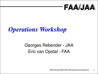 Operations Workshop