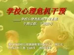 学校心理危机干预 - slide 1