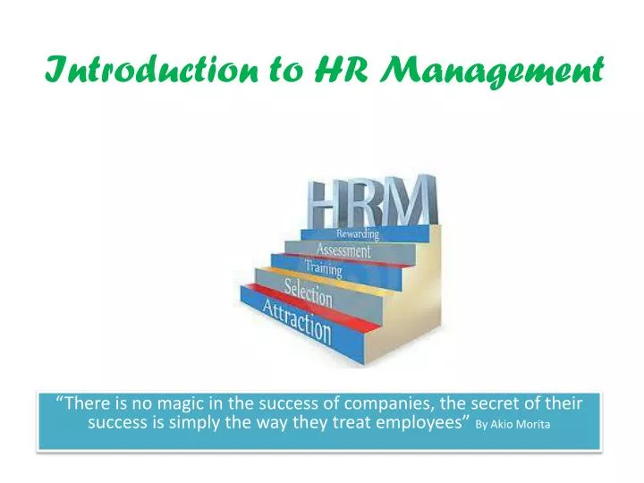 introduction to hr management