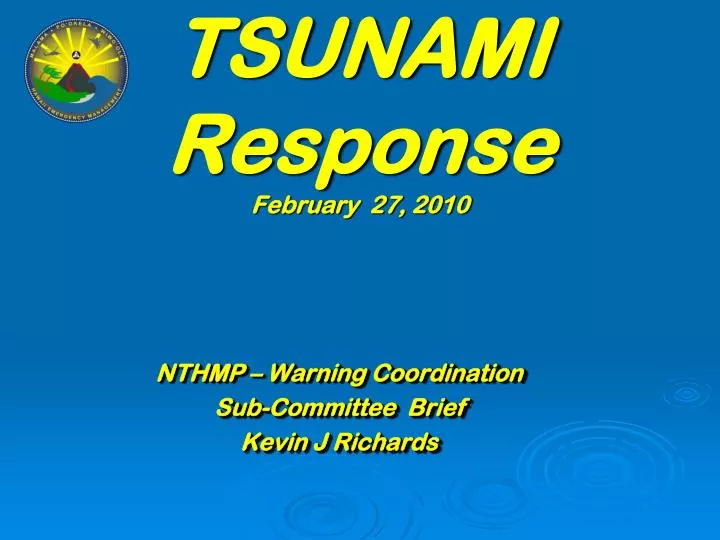 tsunami response february 27 2010