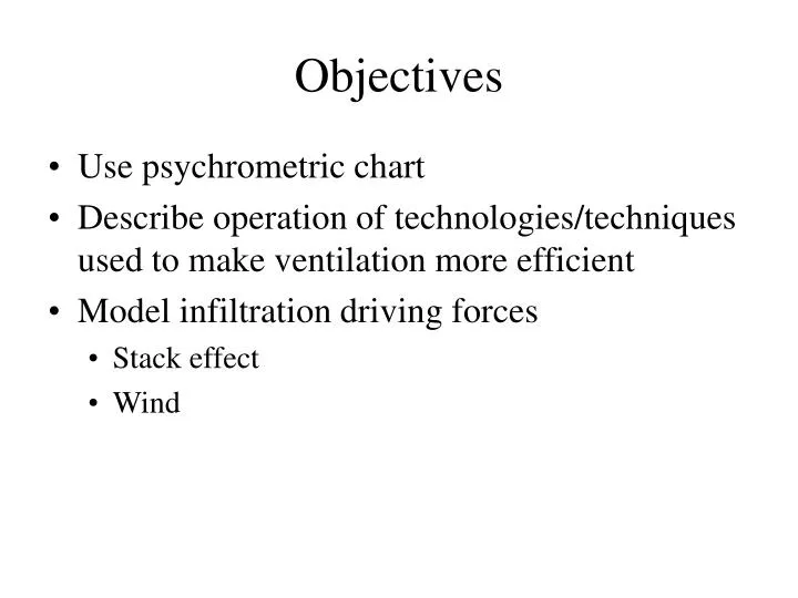 objectives