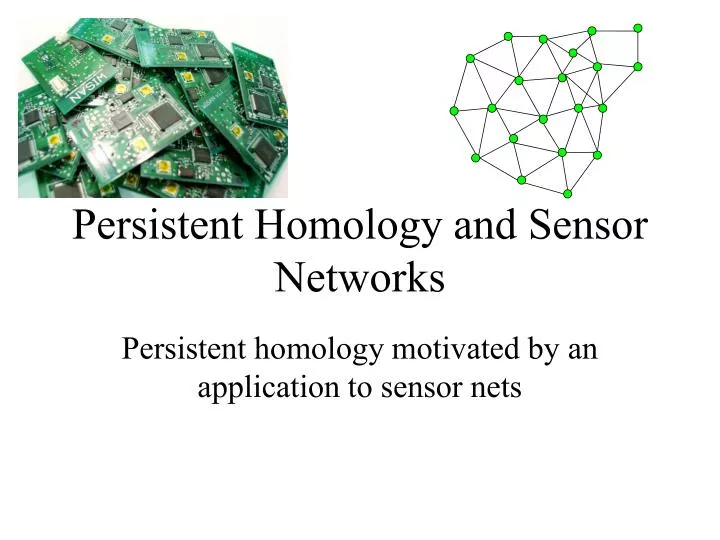 persistent homology and sensor networks