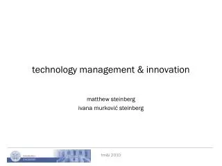 technology management &amp; innovation