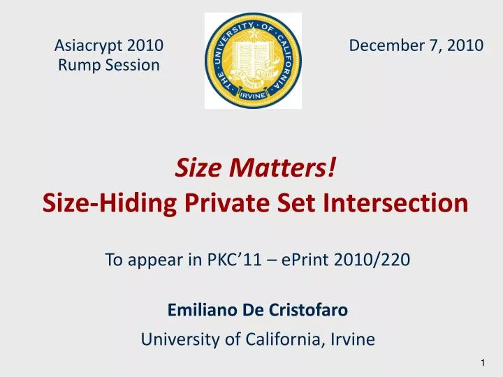 size matters size hiding private set intersection
