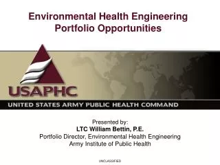 Environmental Health Engineering Portfolio Opportunities