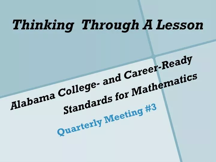 alabama college and career ready standards for mathematics