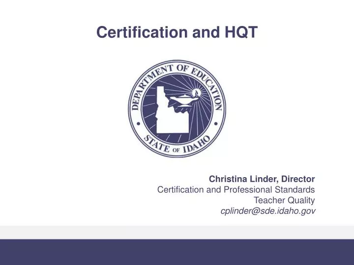 certification and hqt