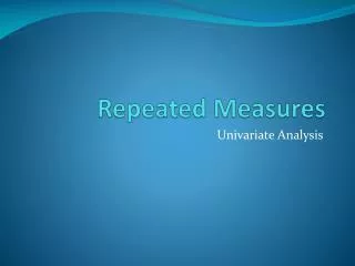 Repeated Measures