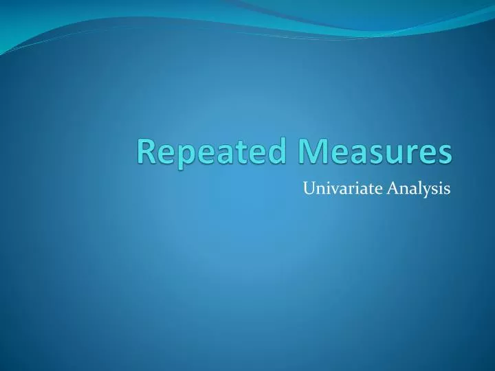 repeated measures