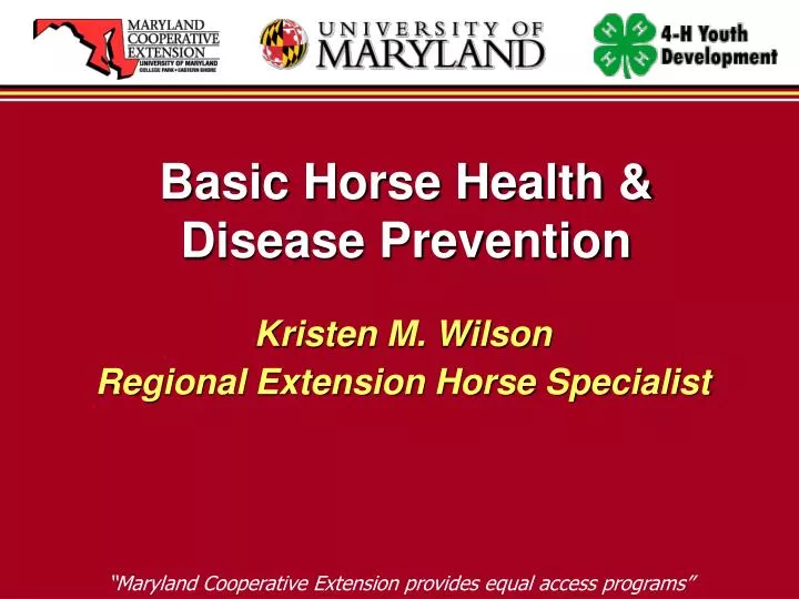 basic horse health disease prevention