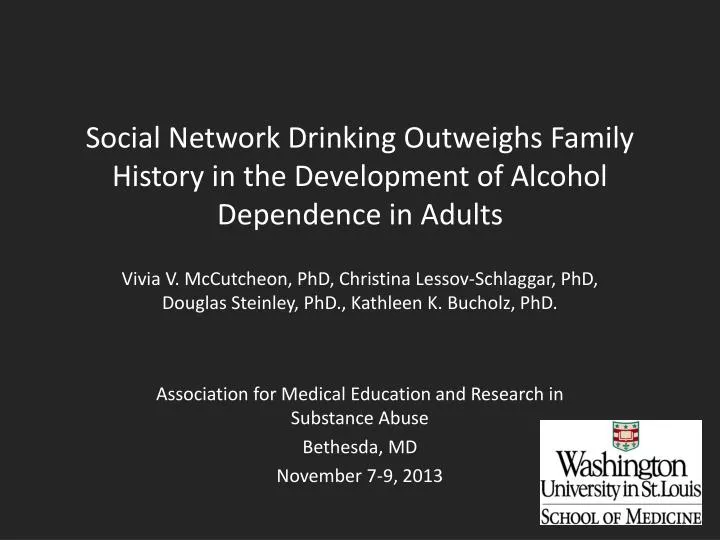 association for medical education and research in substance abuse bethesda md november 7 9 2013
