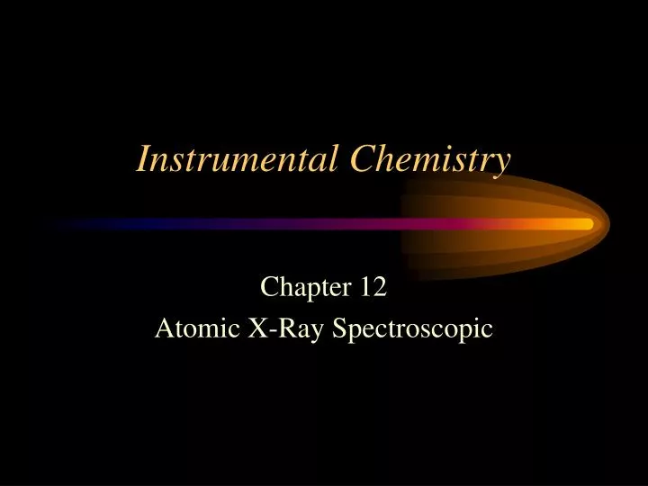 instrumental chemistry
