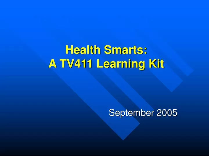 health smarts a tv411 learning kit