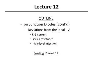 Lecture 12