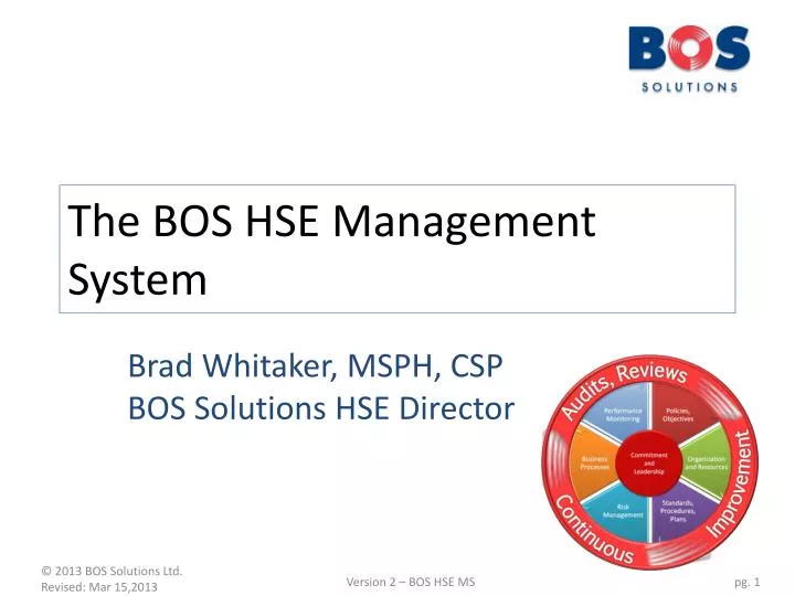 the bos hse management system