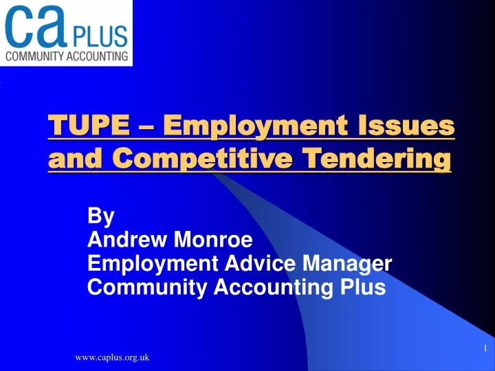 tupe employment issues and competitive tendering