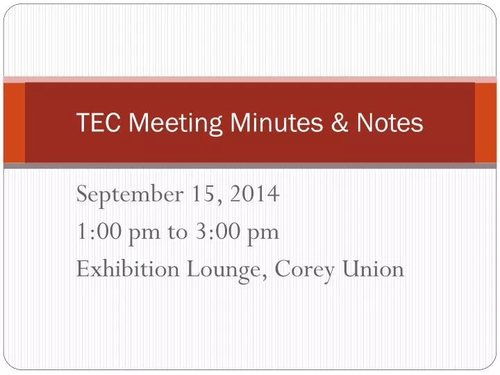 tec meeting minutes notes