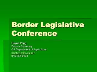 Border Legislative Conference