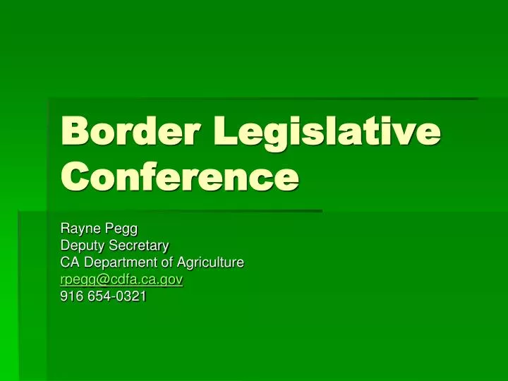border legislative conference