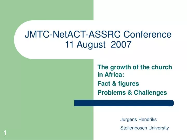 jmtc netact assrc conference 11 august 2007