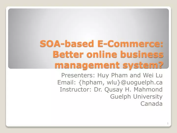 soa based e commerce better online business management system