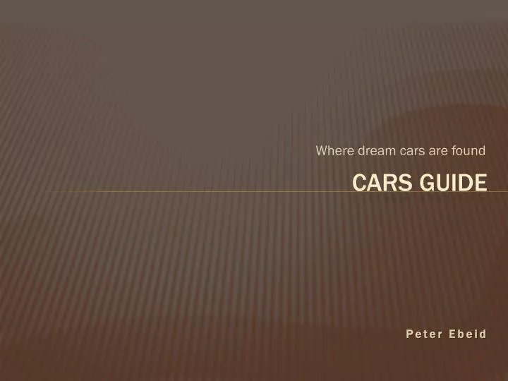 cars guide