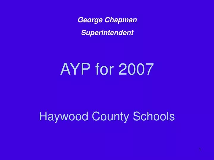 ayp for 2007
