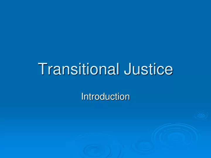 transitional justice