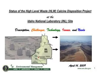 Status of the High Level Waste (HLW) Calcine Disposition Project at the