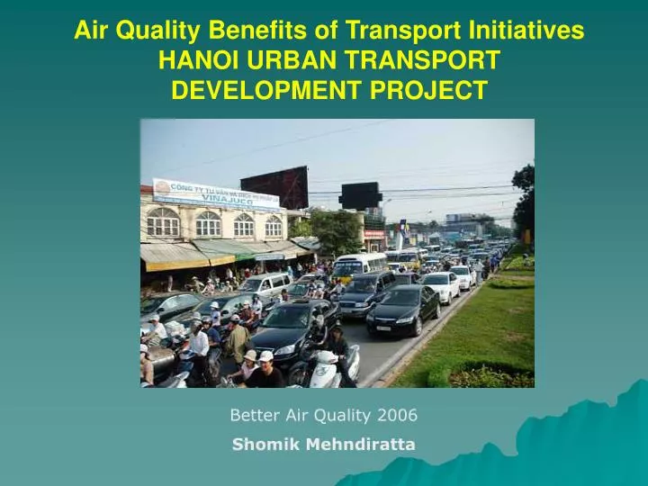 air quality benefits of transport initiatives hanoi urban transport development project