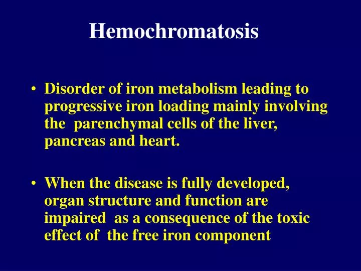 hemochromatosis