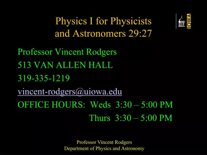 physics i for physicists and astronomers 29 27