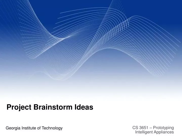 project brainstorm ideas