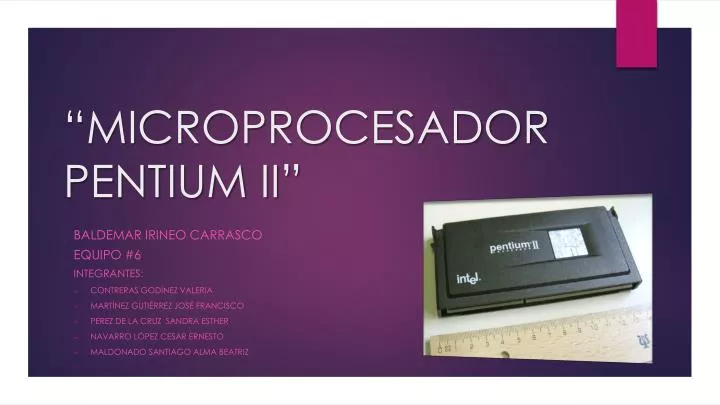 microprocesador pentium ii