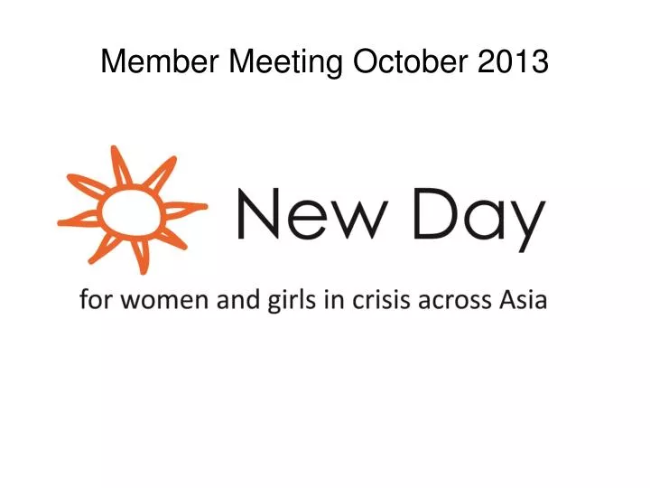 member meeting october 2013