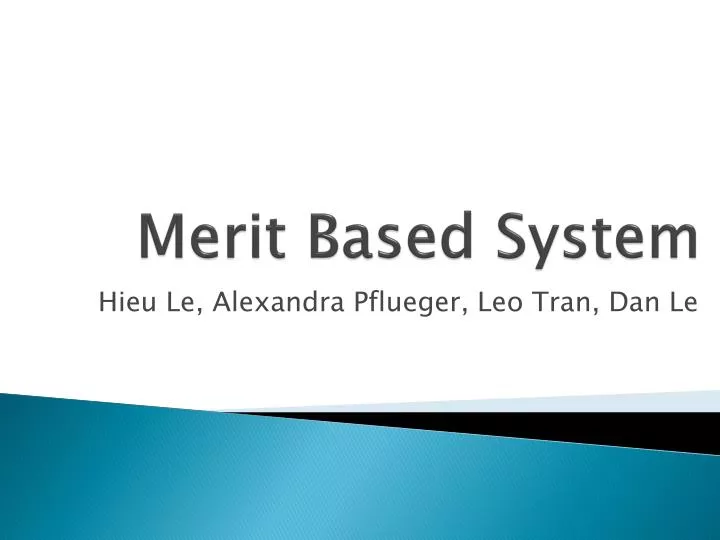 merit based system