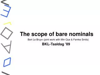 The scope of bare nominals