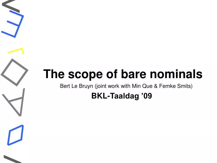 the scope of bare nominals
