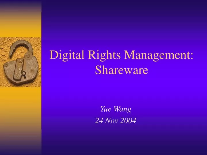 digital rights management shareware