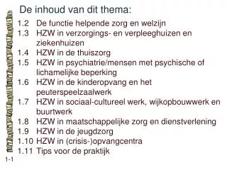 de inhoud van dit thema