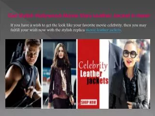 High Quality Leather Jackets by Movie Stars
