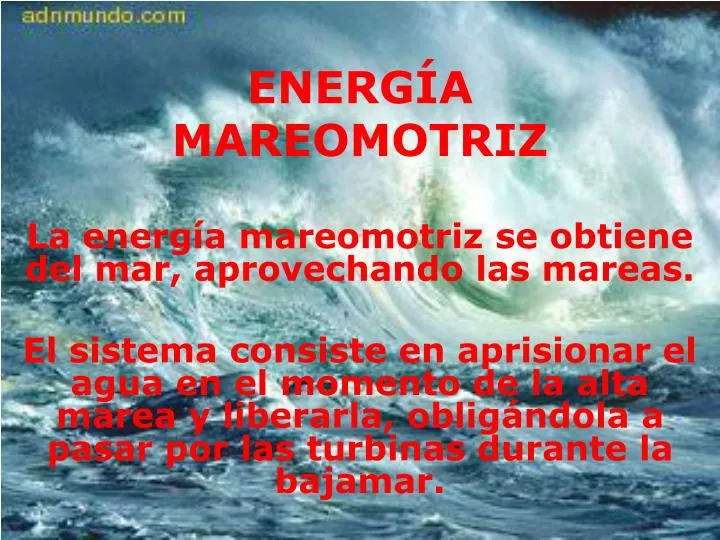 energ a mareomotriz