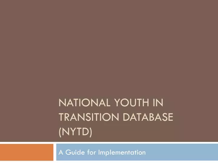 national youth in transition database nytd