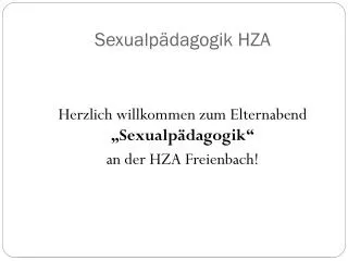 sexualp dagogik hza