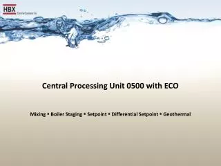 Central Processing Unit 0500 with ECO