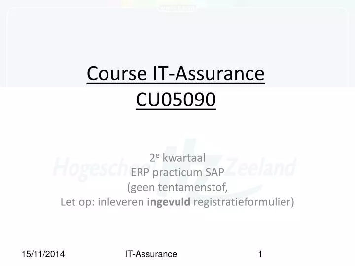course it assurance cu05090