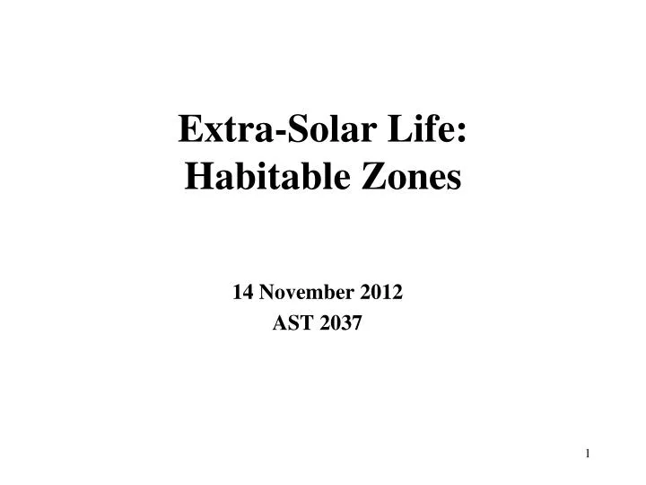 extra solar life habitable zones