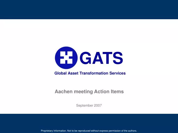 aachen meeting action items
