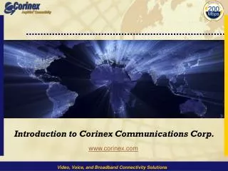 Introduction to Corinex Communications Corp.