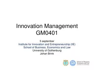 Innovation Management GM0401